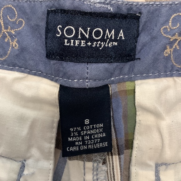 Sonoma Plaid Women’s Shorts Size 8 - Picture 2 of 4